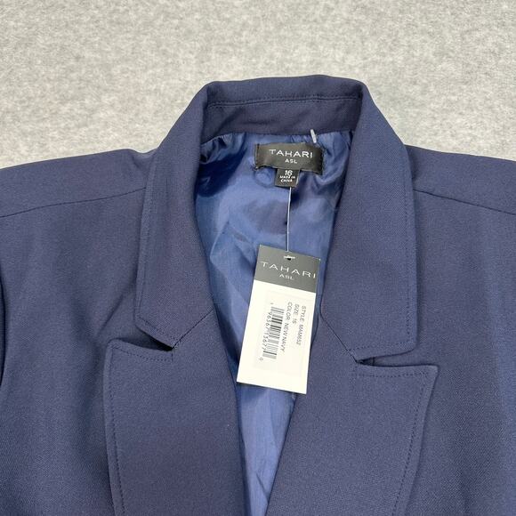 Tahari Arthur S. Levine Blazer Jacket Women's 16 Navy Blue MAM652 Professional - Picture 5 of 12